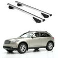 thumbnail image 1 of ERKUL Roof Rack Cross Bars for Infiniti FX35 2003-2013 | Aluminum Crossbars with Anti Theft Lock for Rooftop | Compatible with Raised Rails - Silver, 1 of 7