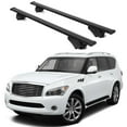 thumbnail image 1 of ERKUL Roof Rack Cross Bars for Infiniti QX56 2011-2013 | Aluminum Crossbars with Anti Theft Lock for Rooftop | Compatible with Raised Rails - Black, 1 of 7