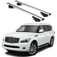 thumbnail image 1 of ERKUL Roof Rack Cross Bars for Infiniti QX56 2011-2013 | Aluminum Crossbars with Anti Theft Lock for Rooftop | Compatible with Raised Rails - Silver, 1 of 7