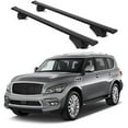 thumbnail image 1 of ERKUL Roof Rack Cross Bars for Infiniti QX80 2014-2017 | Aluminum Crossbars with Anti Theft Lock for Rooftop | Compatible with Raised Rails - Black, 1 of 7