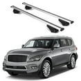 thumbnail image 1 of ERKUL Roof Rack Cross Bars for Infiniti QX80 2014-2017 | Aluminum Crossbars with Anti Theft Lock for Rooftop | Compatible with Raised Rails - Silver, 1 of 7