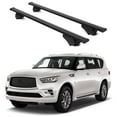 thumbnail image 1 of ERKUL Roof Rack Cross Bars for Infiniti QX80 2018-2024 | Aluminum Crossbars with Anti Theft Lock for Rooftop | Compatible with Raised Rails - Black, 1 of 7