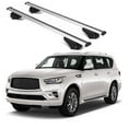 thumbnail image 1 of ERKUL Roof Rack Cross Bars for Infiniti QX80 2018-2024 | Aluminum Crossbars with Anti Theft Lock for Rooftop | Compatible with Raised Rails - Silver, 1 of 7