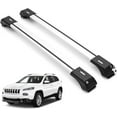thumbnail image 1 of ERKUL Roof Rack Cross Bars for Jeep Cherokee 2014-2023 | Aluminum Crossbars with Anti Theft Lock for Rooftop | Compatible with Raised Rails - Silver, 1 of 8