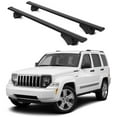 thumbnail image 1 of ERKUL Roof Rack Cross Bars for Jeep Liberty 2008-2012 | Aluminum Crossbars with Anti Theft Lock for Rooftop | Compatible with Raised Rails - Black, 1 of 7
