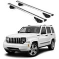 thumbnail image 1 of ERKUL Roof Rack Cross Bars for Jeep Liberty 2008-2012 | Aluminum Crossbars with Anti Theft Lock for Rooftop | Compatible with Raised Rails - Silver, 1 of 7