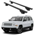 thumbnail image 1 of ERKUL Roof Rack Cross Bars for Jeep Patriot 2007-2017 | Aluminum Crossbars with Anti Theft Lock for Rooftop | Compatible with Raised Rails - Black, 1 of 7