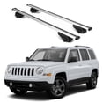 thumbnail image 1 of ERKUL Roof Rack Cross Bars for Jeep Patriot 2007-2017 | Aluminum Crossbars with Anti Theft Lock for Rooftop | Compatible with Raised Rails - Silver, 1 of 7