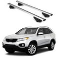 thumbnail image 1 of ERKUL Roof Rack Cross Bars for Kia Sorento 2011-2015 | Aluminum Crossbars with Anti Theft Lock for Rooftop | Compatible with Raised Rails - Silver, 1 of 7