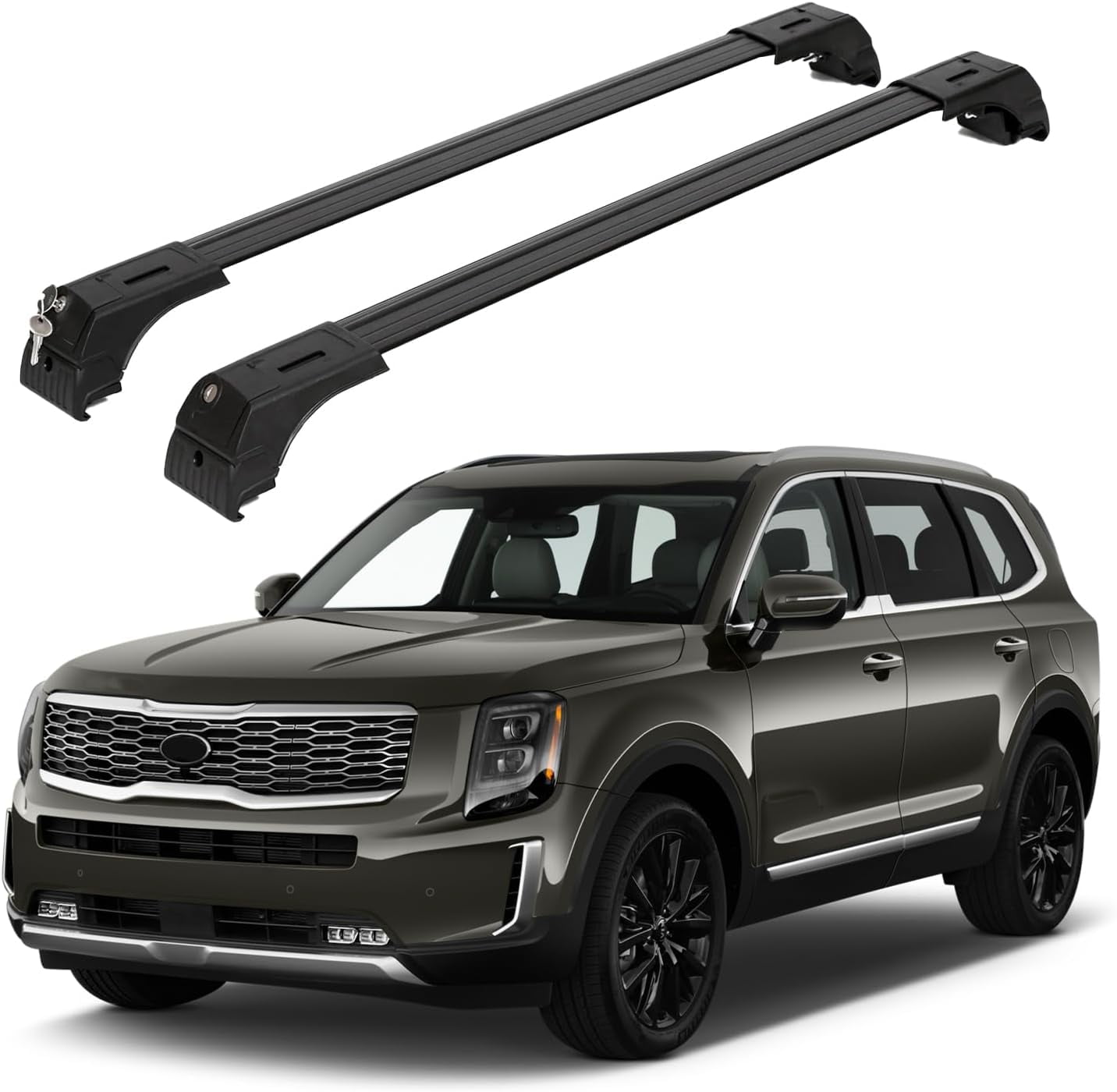 ERKUL Roof Rack Cross Bars for Kia Telluride 2020-2024 EX, S, SX, SX-P ...