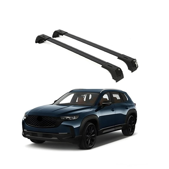 ERKUL Roof Rack Cross Bars for Mazda CX-50 CX50 2023-2025 | Aluminum Crossbars with Anti Theft Lock for Rooftop | Compatible with Flush Rails - Black