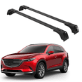 thumbnail image 1 of ERKUL Roof Rack Cross Bars for Mazda CX9 CX-9 2016-2024 | Aluminum Crossbars with Anti Theft Lock for Rooftop | Compatible with Flush Rails - Black, 1 of 7