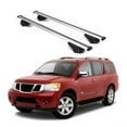 thumbnail image 1 of ERKUL Roof Rack Cross Bars for Nissan Armada 2008-2015 | Aluminum Crossbars with Anti Theft Lock for Rooftop | Compatible with Raised Rails - Silver, 1 of 7