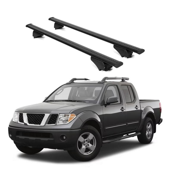ERKUL Roof Rack Cross Bars for Nissan Frontier 2005-2021 | Aluminum Crossbars with Anti Theft Lock for Rooftop | Compatible with Raised Rails - Black