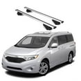 thumbnail image 1 of ERKUL Roof Rack Cross Bars for Nissan Quest 2011-2017 | Aluminum Crossbars with Anti Theft Lock for Rooftop | Compatible with Raised Rails - Silver, 1 of 7
