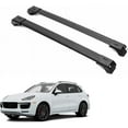 thumbnail image 1 of ERKUL Roof Rack Cross Bars for Porsche Cayenne 2003-2010 | Aluminum Crossbars with Anti Theft Lock for Rooftop | Compatible with Raised Rails - Black, 1 of 8