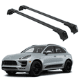thumbnail image 1 of ERKUL Roof Rack Cross Bars for Porsche Macan 2014-2025 | Aluminum Crossbars with Anti Theft Lock for Rooftop | Compatible with Flush Rails - Black, 1 of 7