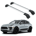 thumbnail image 1 of ERKUL Roof Rack Cross Bars for Porsche Macan 2014-2025 | Aluminum Crossbars with Anti Theft Lock for Rooftop | Compatible with Flush Rails - Silver, 1 of 7
