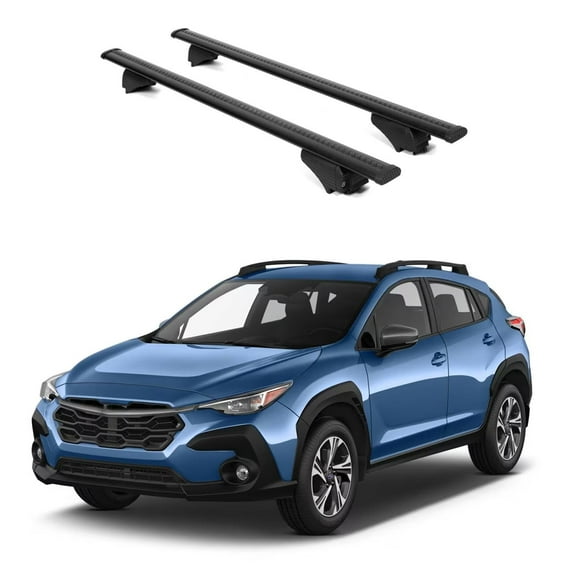 ERKUL Roof Rack Cross Bars for Subaru Crosstrek 2025 | Aluminum Crossbars with Anti Theft Lock for Rooftop | Compatible with Raised Rails - Black