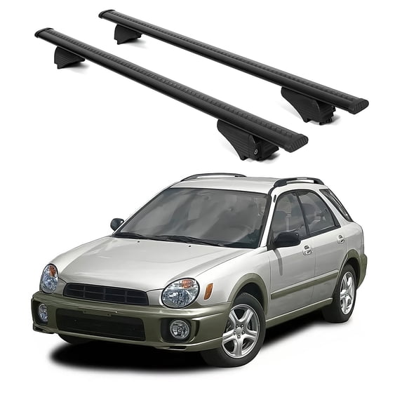 ERKUL Roof Rack Cross Bars for Subaru Outback 1994-1997 for Raised Rails - Black