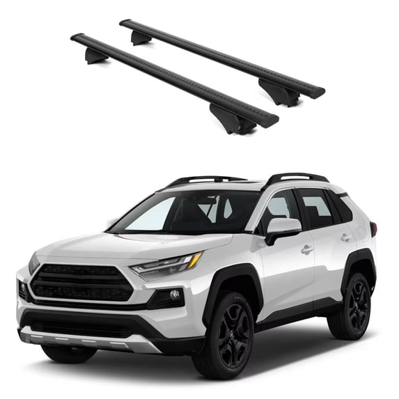 ERKUL Roof Rack Cross Bars for Toyota 4Runner 2010-2024 | Aluminum Crossbars with Anti Theft Lock for Rooftop | Compatible with Raised Rails - Black