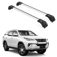 thumbnail image 1 of ERKUL Roof Rack Cross Bars for Toyota Fortuner 2015-2023 | Aluminum Crossbars with Anti Theft Lock for Rooftop | Compatible with Flush Rails - Silver, 1 of 7
