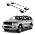 thumbnail image 1 of ERKUL Roof Rack Cross Bars for Toyota Sequoia 2008-2022 | Aluminum Crossbars with Anti Theft Lock for Rooftop | Compatible with Raised Rails - Silver, 1 of 7