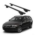 thumbnail image 1 of ERKUL Roof Rack Cross Bars for Volvo V50 SW 2005-2011 | Aluminum Crossbars with Anti Theft Lock for Rooftop | Compatible with Raised Rails - Black, 1 of 7