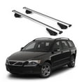 thumbnail image 1 of ERKUL Roof Rack Cross Bars for Volvo V50 SW 2005-2011 | Aluminum Crossbars with Anti Theft Lock for Rooftop | Compatible with Raised Rails - Silver, 1 of 7