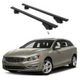 thumbnail image 1 of ERKUL Roof Rack Cross Bars for Volvo V60 2015-2018 | Aluminum Crossbars with Anti Theft Lock for Rooftop | Compatible with Flush Rails - Black, 1 of 7
