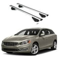 thumbnail image 1 of ERKUL Roof Rack Cross Bars for Volvo V60 2015-2018 | Aluminum Crossbars with Anti Theft Lock for Rooftop | Compatible with Flush Rails - Silver, 1 of 7