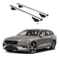 thumbnail image 1 of ERKUL Roof Rack Cross Bars for Volvo V60 2019-2024 | Aluminum Crossbars with Anti Theft Lock for Rooftop | Compatible with Flush Rails - Silver, 1 of 7