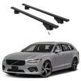 thumbnail image 1 of ERKUL Roof Rack Cross Bars for Volvo V90 2017-2022 | Aluminum Crossbars with Anti Theft Lock for Rooftop | Compatible with Flush Rails - Black, 1 of 7