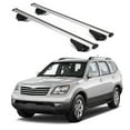 thumbnail image 1 of ERKUL Roof Rack Cross Bars for kia Borrego 2009 | Aluminum Crossbars with Anti Theft Lock for Rooftop | Compatible with Raised Rails - Silver, 1 of 8