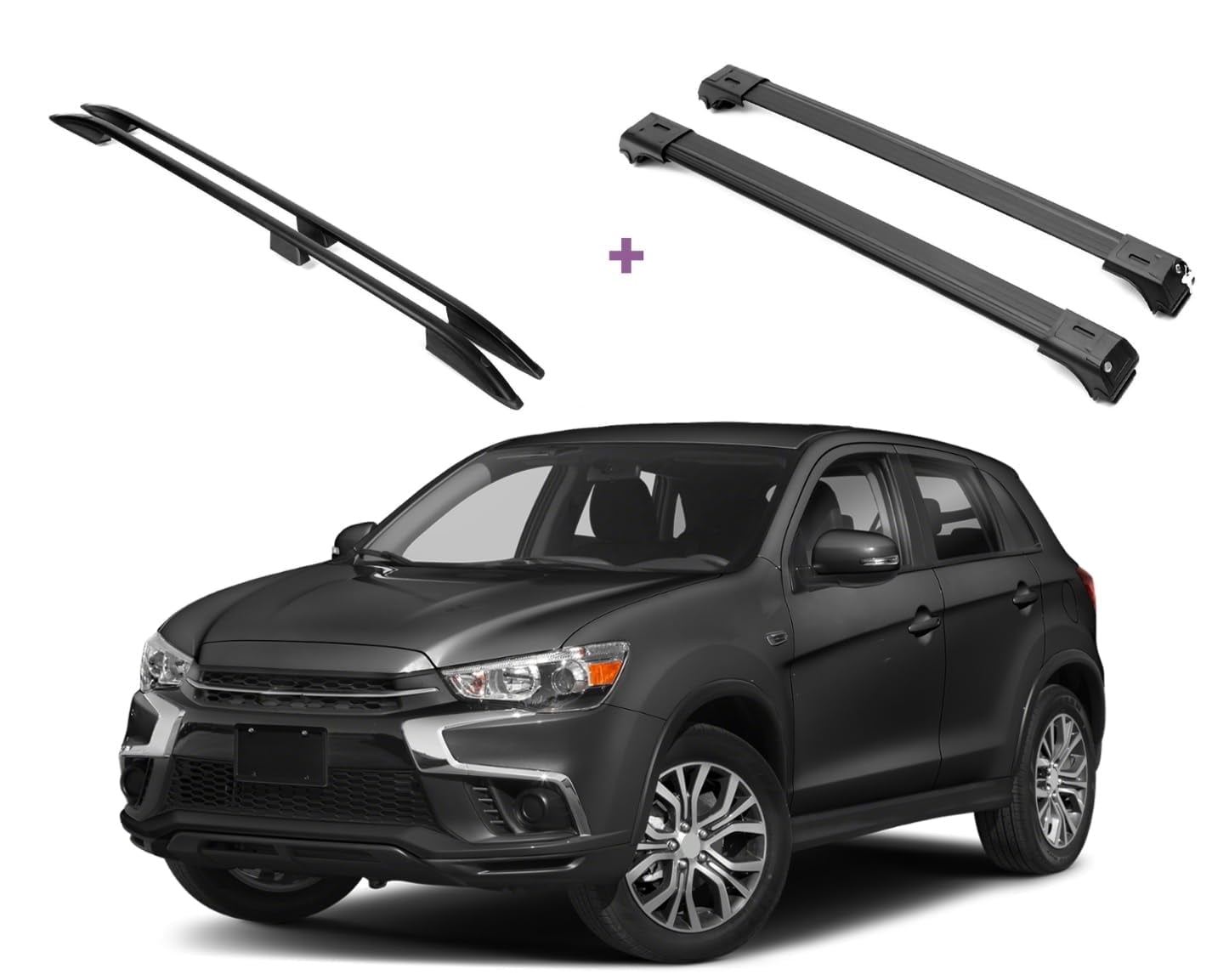 ERKUL Roof Rack System for Mitsubishi Outlander Sport ASX 2011-2024, Black