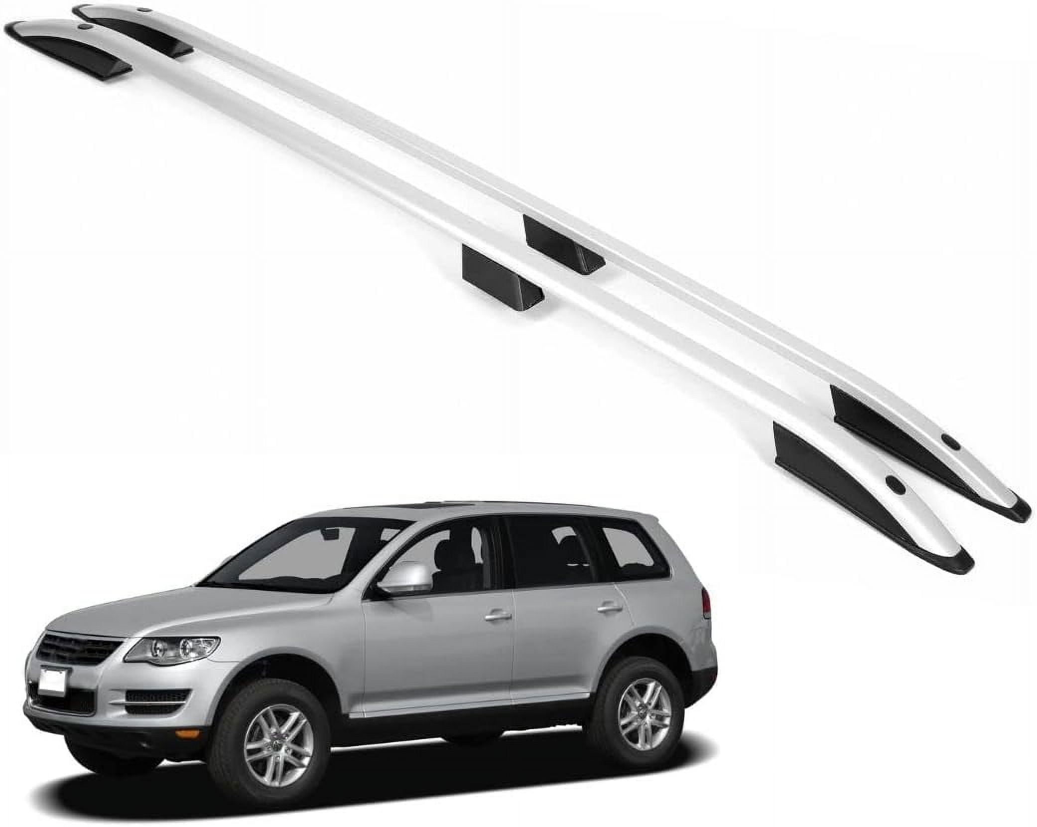 ERKUL Roof Side Rails Rack Compatible with Volkswagen Touareg 2003 2007 All Weather Roof Rack Aluminum Side Rails for Rooftop Luggage Carrier