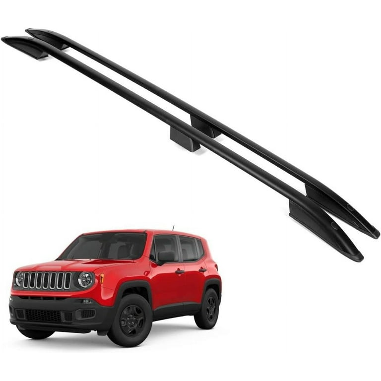 ERKUL Roof Side Rails Rack for Jeep Renegade 2015 2023 All Weather Roof Rack Aluminum Side Rails for Rooftop Luggage Carrier Kayak Canoe Ski Snowboard Black Walmart