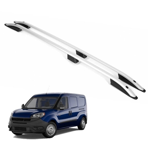 ERKUL Roof Side Rails Rack for Ram Promaster City 2015-2022 | All Weather Roof Rack Aluminum Side Rails for Rooftop, Luggage Carrier, Kayak, Canoe, Ski, Snowboard | Silver
