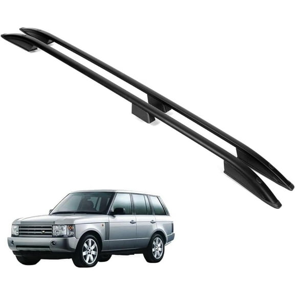 ERKUL Roof Side Rails Rack for Range Rover 2002-2012 | All Weather Roof Rack Aluminum Side Rails for Rooftop, Luggage Carrier, Kayak, Canoe, Ski, Snowboard | Black