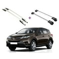 thumbnail image 1 of ERKUL Set of Roof Side Rails Rack + Cross Bars Compatible with Toyota RAV4 2013-2018 | Complete Roof Rack System | Rooftop Luggage Carrier, Kayak, Canoe, Ski | Designed for Bare Roofs | Silver, 1 of 7