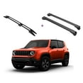 thumbnail image 1 of ERKUL Set of Roof Side Rails Rack + Cross Bars for Jeep Renegade 2015-2024 | Complete Roof Rack System,Enhanced Cargo | Rooftop Luggage Carrier,Kayak,Canoe,Ski | Designed for Bare Roofs | Black, 1 of 7