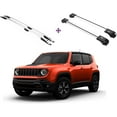 thumbnail image 1 of ERKUL Set of Roof Side Rails Rack + Cross Bars for Jeep Renegade 2015-2024| Complete Roof Rack System,Enhanced Cargo | Rooftop Luggage Carrier,Kayak,Canoe,Ski | Designed for Bare Roofs | Silver, 1 of 7