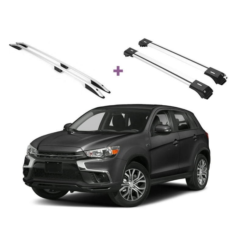 ERKUL Set of Roof Side Rails Rack Cross Bars for Mitsubishi Outlander Sport ASX 2011 2024 Complete Roof Rack System Rooftop Luggage Carrier