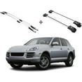 thumbnail image 1 of ERKUL Set of Roof Side Rails Rack + Cross Bars for Porsche Cayenne 2003-2010 | Complete Roof Rack System, Rooftop Luggage Carrier, Kayak, Canoe, Ski | Designed for Bare Roofs | Silver, 1 of 7