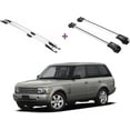 thumbnail image 1 of ERKUL Set of Roof Side Rails Rack + Cross Bars for Range Rover 2002-2012 | Complete Roof Rack System | Rooftop Luggage Carrier, Kayak, Canoe, Ski | Designed for Bare Roofs | Silver, 1 of 7