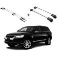 thumbnail image 1 of ERKUL Set of Roof Side Rails Rack + Cross Bars for Volkswagen Touareg 2004-2010 | Complete Roof Rack System, Enhanced Cargo, Rooftop Luggage Carrier - Designed for Bare Roofs | Silver, 1 of 7