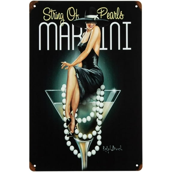 ERLOOD Pin-up Girl Metal Retro Vintage Tin Signs for Home Bar Kitchen Pub Wall Decor Signs 12 X 8