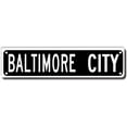 thumbnail image 1 of ERMUHEY Baltimore City Street Sign, Baltimore City Gift, Baltimore Wall Decor for Home Office Bedroom Driveway Garage Man Cave Plaque Quality Metal Sign 16x4 Inch, 1 of 4