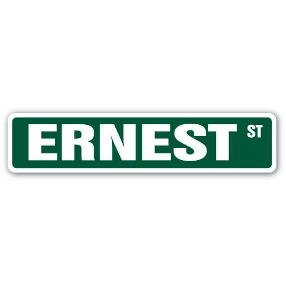 ERNEST Street Sign Childrens Name Room Sign | Indoor/Outdoor | 24" Wide