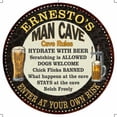 thumbnail image 1 of ERNESTO'S Man Cave Rules 14" Round Metal Sign Garage Wall Decor 100140010397, 1 of 1